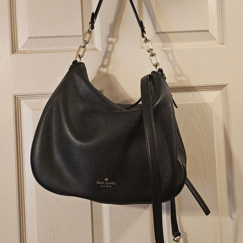 Like NEW Kate Spade Black Leather Shoulder Bag